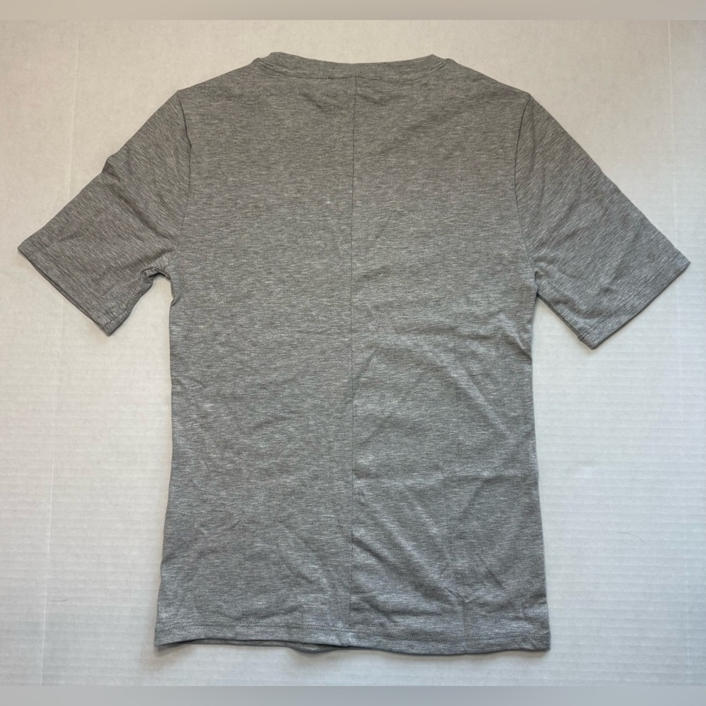 NWT J. Crew Refined Rib Elbow-Sleeve T-Shirt Heather Gray Silver Size S C1023 - Picture 5 of 15